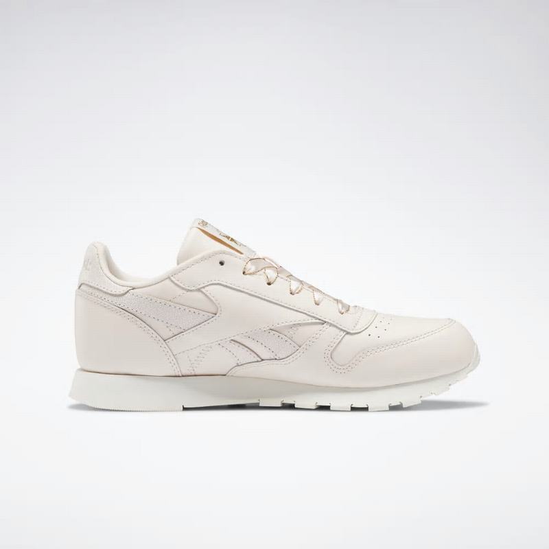 Reebok Classic Leather Tenisky Dievcenske - Ruzove/Zlate QP9198UR